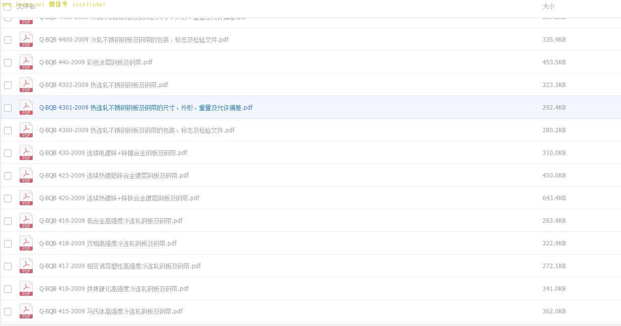 寶鋼企業(yè)標準下載